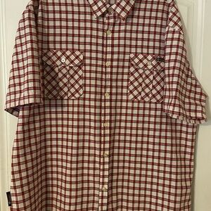 Enyce Red and White Plaid Men's Shirt 4X
